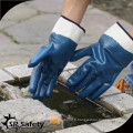 SRSAFET jersey liner entièrement recouvert de nitrile bleu lourd huilage travail gant de travail